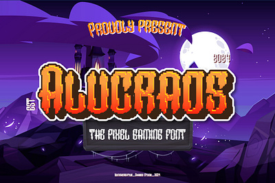 Alucrads – Pixel Gaming Font brand decorative design display english esport font fun games gaming greek modern new old rome trend typeface typography vintage web