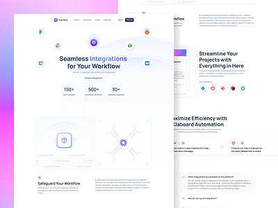 Klaboard - Integration Page branding clean design design integration integration page landingpage layout management minimalist modern productivity project task task management uidesign uxdesign website