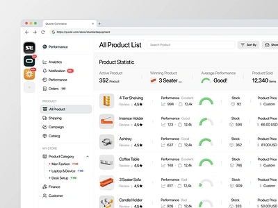 Store Inventory Dashboard dashboard dashboard analytics dashboard design design e commerce e commerce dashboard inventory inventory dashboard inventory stock online shop online store product product design stock management storage management store store dashboard ui ui design ux