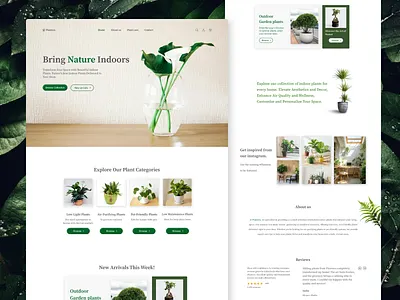 #003-Landing page dailyui figma green landingpage minimal modern plant simple uidesign webdesign website