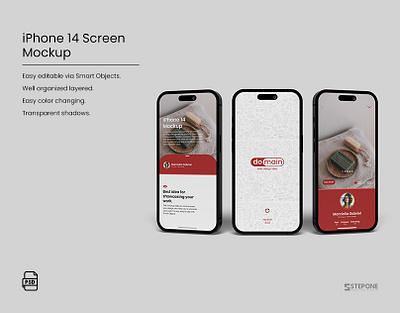 iPhone 14 Screen Mockup 14 3d app apple branding design device graphic design illustrator iphone mobile mockup photoshop screen socialmedia typography ui ux