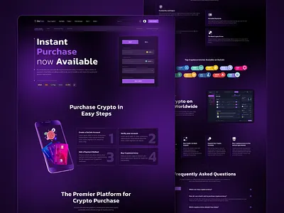 Crypto Website Design | Cryptocurrency Landing Page animation bitcoin blockchain branding crypto crypto landing page crypto website cryptocurrency dark design discover ethereum landing page mobile product design staking typography ui ux web design