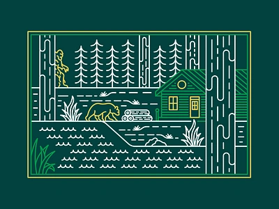 Wildcome Home 2 adventure animals apparel apparel design backpacker bear bigfoot cabin camping forest national park nature outdoors print on demand redwood t shirt t shirt design wild wildlife yeti