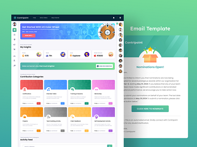 Employee Recognition System branding design figma ui ux website