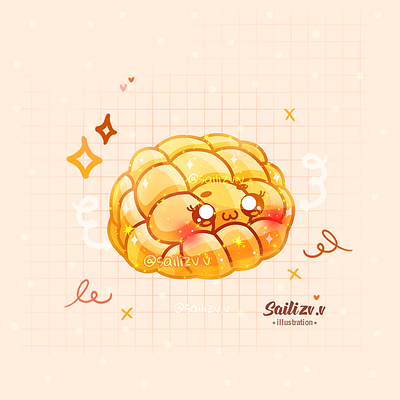 Meronpan Cute By sailizv.v adorable adorable lovely artwork concept creative cute art design digitalart illustration