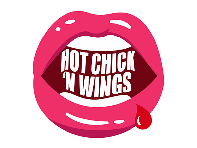 Hot Chick 'n Wings Logo branding graphic design logo restaurant design