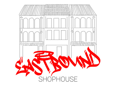 Eastbound Shophouse Logo branding graphic design logo restaurant logo