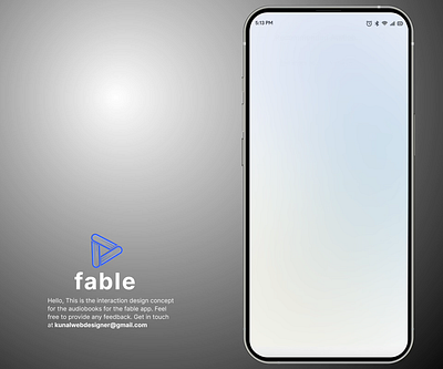 Fable App adobe after effect animation application audiobook audioplayer branding design ebook figma graphics interaction mobileapp motion prototype uiux