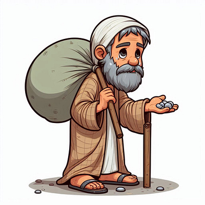 Beggar character illustration graphic design illustration