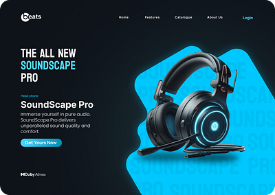 Beats Headphone Concept Webpage UI branding logo ui