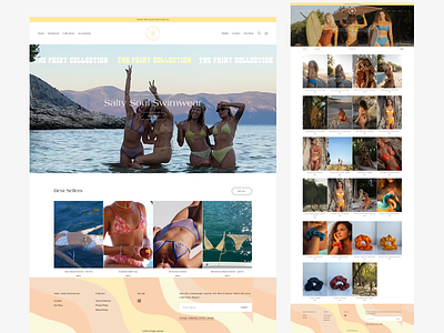 Swimwear E-Commerce Platform bikini branding ecommerce ocean swimwear swimwear ecommerce ui ux website website design