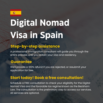 Spain Digital Nomad Visa Design 🌍 graphic design poster design social media design