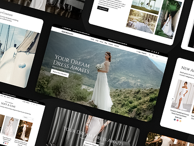 ADORNATO COUTURE | Web Design for Premium Wedding Dress Boutique animation branding design development ecommerce graphic design logo luxurious ui ux w luxurious web webdesign website wedding dresses