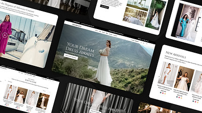 ADORNATO COUTURE | Web Design for Premium Wedding Dress Boutique animation branding design development ecommerce graphic design logo luxurious ui ux w luxurious web webdesign website wedding dresses