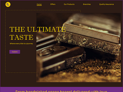 Chocolate -Landing page UI design hero section landing page ui ux web design