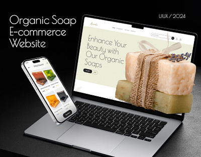 Organic Soap Shop Ecommerce Website UIUX e commerce ecommerce website landing page organic soap shop ui uiux web design website