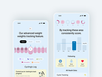 Health & Weight Tracking Feature app app design design health tracker screen ui uiux ux