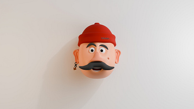 The mustache guy 3d 3d character blender character