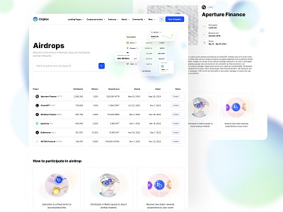 Airdrops page designed with Framer airdrop airdrops page altcoin bitcoin blockchain coin crypto crypto airdrops crypto giveaways crypto rewards cryptocurrency defi ethrereum framer framer template inspiration landing page nocode web3 website design