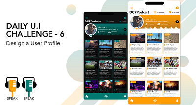 User Profile - Daily U.I Challenge 6 #DailyUI adobe xd app ui design figma graphic design ui ui designer ux web ui