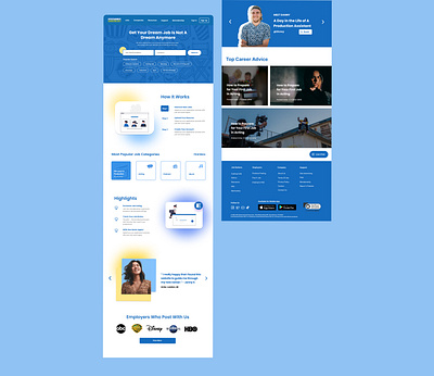 Job Search Site ( Entertainment Careers ) branding careersite design uxui design webdesign