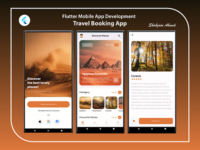 Travel Booking App - Mobile App (Flutter) android animations dart design flutter flutter development getx ios mobile app development ui ui design uiux