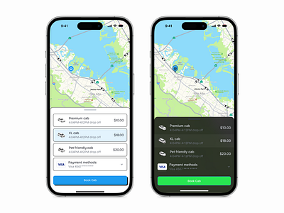 Cab Booking App - Figr Identity app cab cab booking cab service driving gps map minimal ola online booking online cab online taxi ride ride booking taxi uber ui ui ux ux