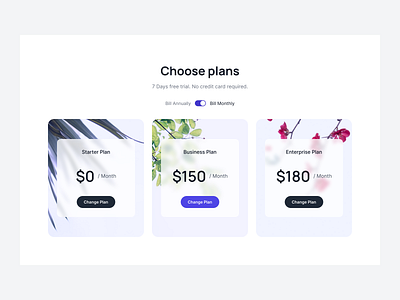 Image as pricing card background price plan pricing page pricing table subscription plans ui ux design