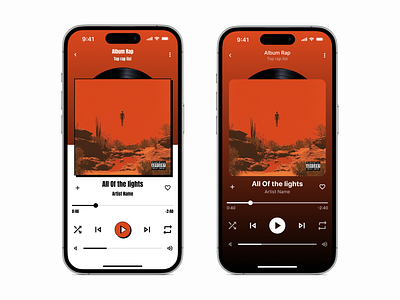 Music Player - Figr Identity app app ui apple music audio audio player clean hits minimal mobile app mobile ui music music player neobrutalism player playlist song songs sound spotify