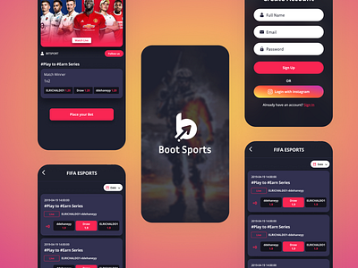 Boot Sport App Design branding graphic design ui