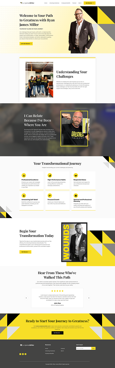 Custom website design for coaching business graphic design logo ui