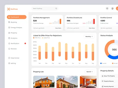 Property Management Dashboard app design typography ui