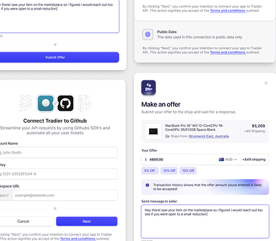 SaaS Modal pt.3 clean design fields flyout forms inputs integration interface modal onboarding overlay pop over popop product saas ui ui design ui ux ux ux design