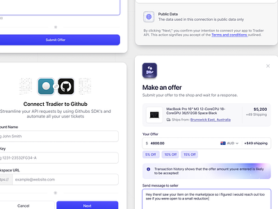 SaaS Modal pt.3 clean design fields flyout forms inputs integration interface modal onboarding overlay pop over popop product saas ui ui design ui ux ux ux design