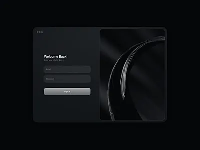 Login Screen – Dark Mode UI. clean dark design minimalist ui webdesign