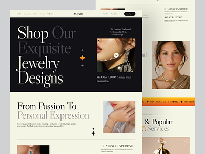 Jewelry Shop & Services Website Design ecommerce website ecommerce website design elegant fashion fashion website jewelry jewelry ecommerce jewelry ecommerce website jewelry ecommerce website design jewelry landing page jewelry website landing page minimal online shop online store sleek ui