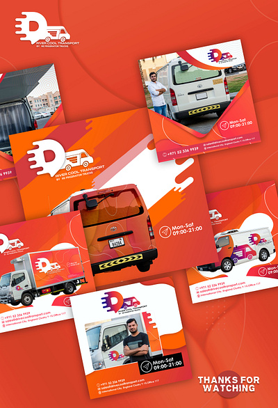 Transport Service Post brand identity cargo service company cool refrigenrator courier design graphic design logo marketing service services transport transport service truck truck service van