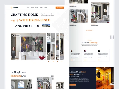 Website Design Landing Page Design clean construction design exterior design figma furniture furniture design home interior design landing page luxury design modern motion graphics remodeling ui user interface ux web design website