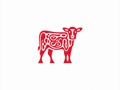 Abstract Cow Logo abstract agriculture animal branding calf cattle cow dairy design emblem farm icon identity illustration logo mark meat milk symbol vector