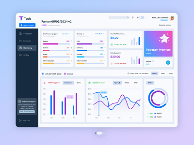 Tads - Application Dashboard app dashboard logo ui ux web design