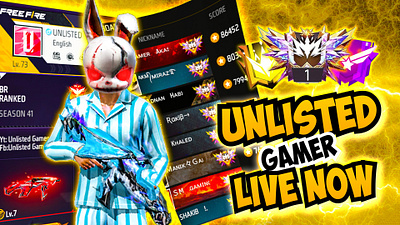 Unlisted Gamer Live Thumbnail freefire freefire thumbnail thumbnail