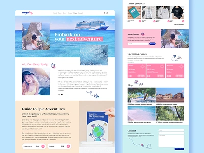 Wafarify Website brand branding colorful journey landing page travel ui vivid website