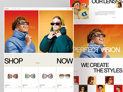 Ecommerce Website e commerce ecommerce ecommerce landing page ecommerce website glass header online shop online store shop shopify store sunglasess uiux web design website