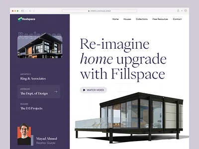 Realspace | Website Header Exploration agent apartment building business home property house housing landing page properties real estate ui ui design ui ux web header website