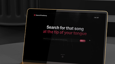 Search that song dot com homepage redesign 3d animation branding graphic design motion graphics ui