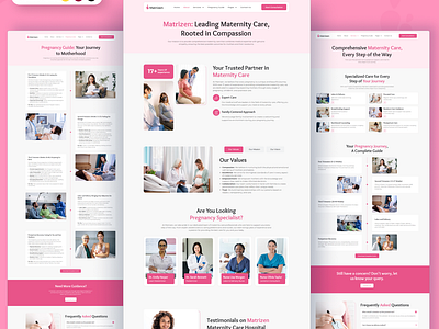 Maternity Care Website Design campassionate care design healthcare services healthcare website landing page maternity care maternitycarewebsite patient care patient centric pregnancy care ui ui design uiux design user friendly user interface web web design website