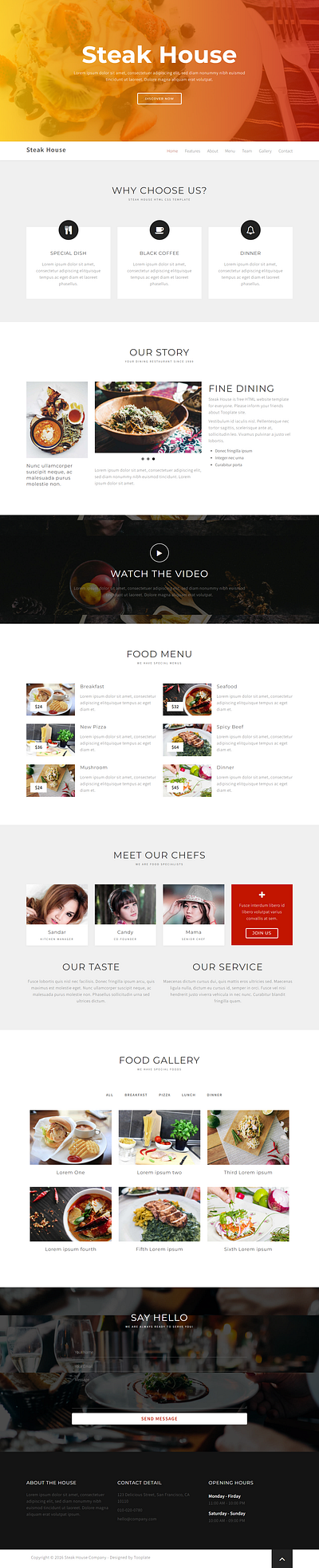 Steakhouse Website graphic design steakhouse website ui