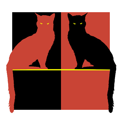 shadowplay #4 doodle illustration kitty mirror noise primitive shadowplay shunte88 vector