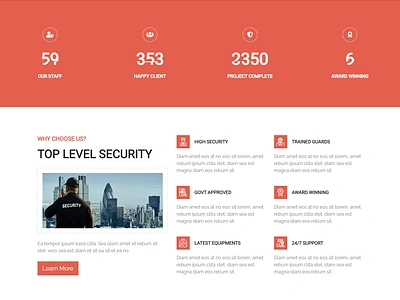 Security Services Website graphic design security services website ui