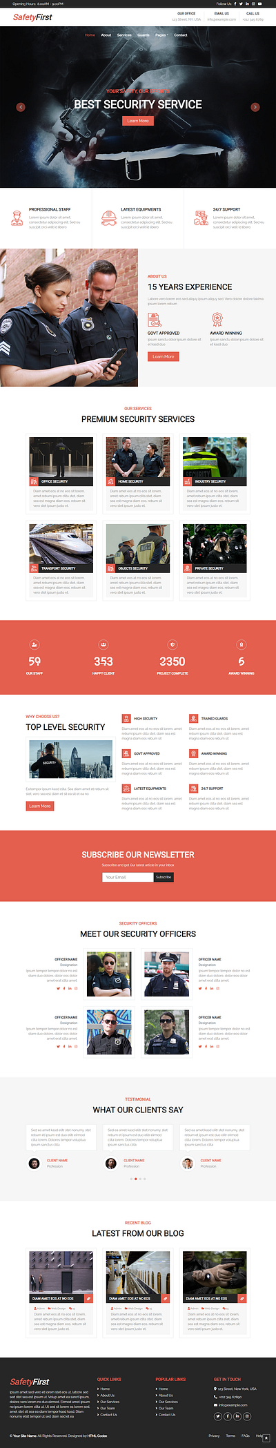 Security Services Website graphic design security services website ui